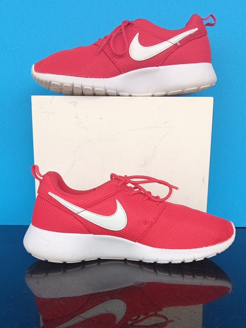 Nike Kids Coral Mesh Sneakers with White Swoosh